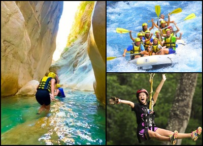 Canyoning + Rafting + Zipline Tour